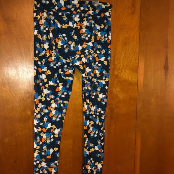 Lularoe Disney Leggings TC Blue Donald Duck Navy - Picture 2 of 4